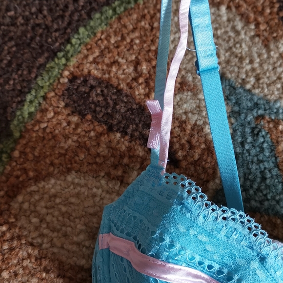 Rene Rofe Lace Blue Bra - Picture 4 of 15